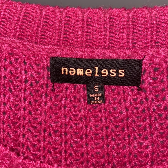 Distressed Fuchsia Knitted Sweater - Picture 4 of 4